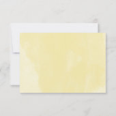 Daisies White Waterverf Floral Script Wedding RSVP Kaartje (Achterkant)