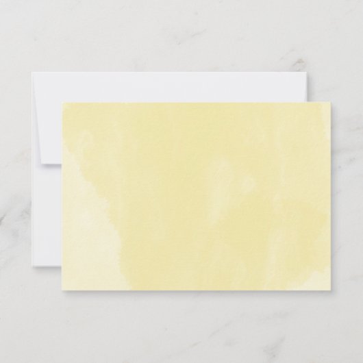 Daisies White Waterverf Floral Script Wedding RSVP Kaartje (Achterkant)