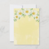 Daisies White Yellow Floral Photo Save the Date (Achterkant)