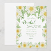 Daisies White Yellow Floral Script Vrijgezellenfee Kaart (Voorkant / Achterkant)