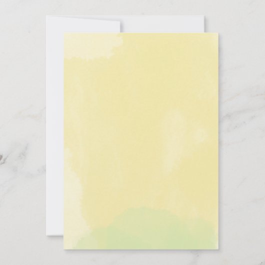 Daisies White Yellow Floral Script Wedding Invitat Kaart (Achterkant)