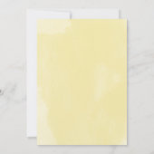 Daisies White Yellow Floral Script Wedding Invitat Kaart (Achterkant)