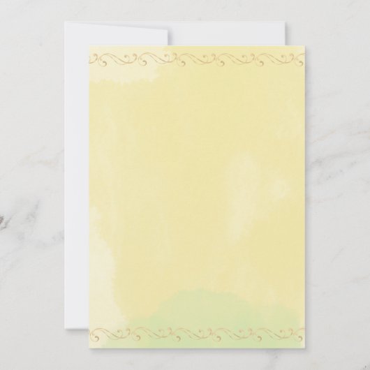 Daisies White Yellow Floral Script Wedding Invitat Kaart (Achterkant)