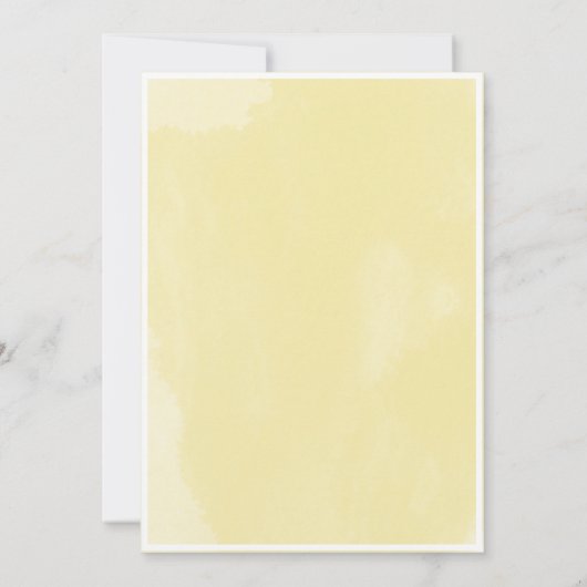 Daisies White Yellow Floral Script Wedding Kaart (Achterkant)