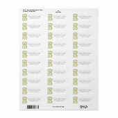Daisies White Yellow Floral Typography Address Lab Etiket (Full Sheet)