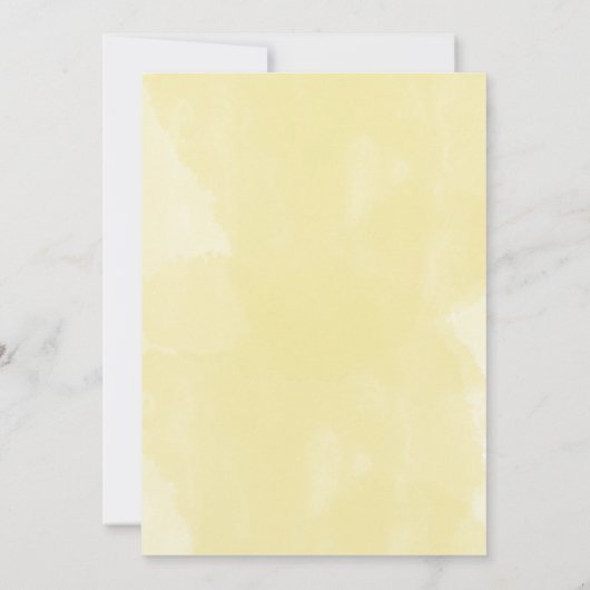 Daisies White Yellow Floral Typography Save The Date (Achterkant)