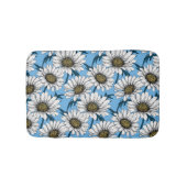 Daisies, wilde bloemen op blauw badmat (Voorkant)