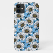 Daisies, wilde bloemen op blauw Case-Mate iPhone case (Achterkant)