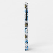 Daisies, wilde bloemen op blauw Case-Mate iPhone case (Achterkant/links)