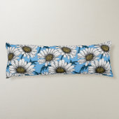 Daisies, wilde bloemen op blauw lichaamskussen (Achterkant)