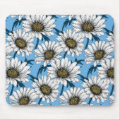 Daisies, wilde bloemen op blauw muismat (Voorkant)