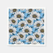 Daisies, wilde bloemen op blauw servet (Voorkant)