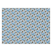 Daisies, wilde bloemen op blauw tafelkleed (Voorkant (Horizontaal))