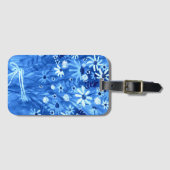 Daisies Wildflower Bouquet Waterverf Blue Bagagelabel (Voorkant (horizontaal))