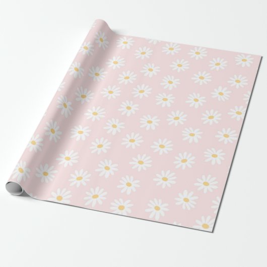 Daisies Wrapping Paper Cadeaupapier (Uitgerold)