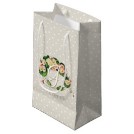 Daisies Wreath met Monogram & Naam om aan te passe Klein Cadeauzakje