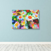 Daisies-| Zazzle_Growshop. Canvas Afdruk (Insitu (Houten vloer))