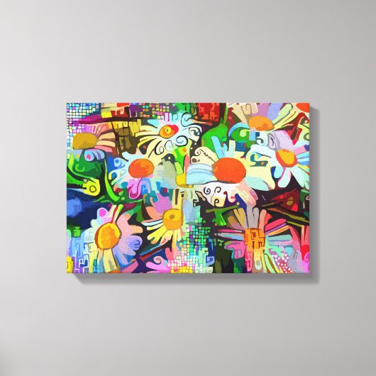 Daisies-| Zazzle_Growshop. Canvas Afdruk (Voorkant)