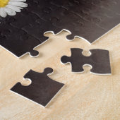 Daisies Zwart Vrouw Bloemenkunst Legpuzzel (Zijkant)
