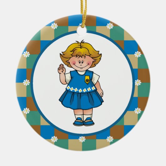 Daisy4 Keramisch Ornament (Voorkant)