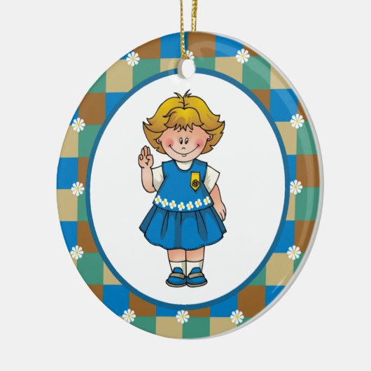 Daisy4 Keramisch Ornament (Links)