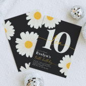 Daisy 10th Birthday Invitation Kaart