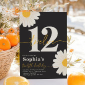 Daisy 12th Birthday Invitation Kaart