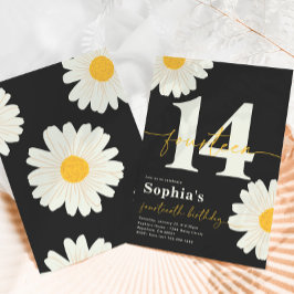 Daisy 14th Birthday Invitation Kaart