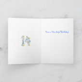 Daisy 14th Birthday Kaart (Binnen)