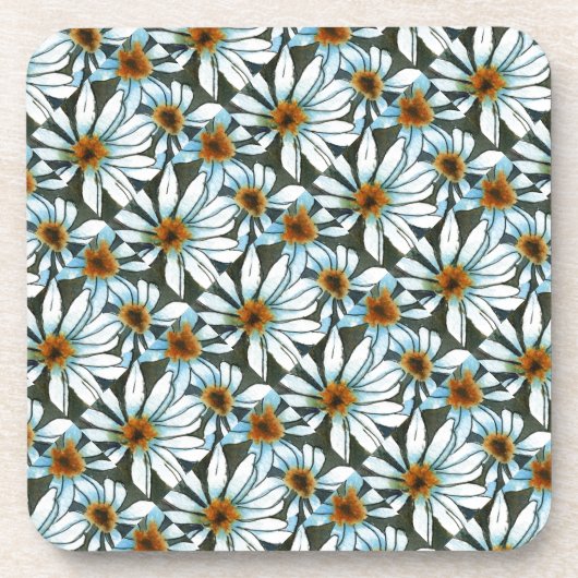 "Daisy #1 Getuige Pattern" Floral Onderzetter set (Voorkant)