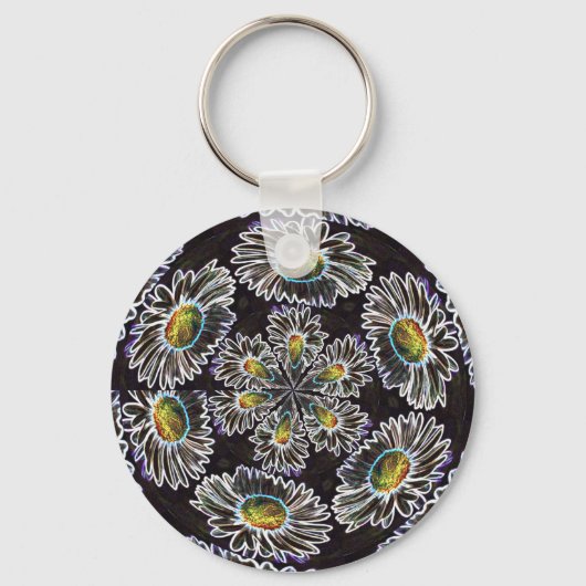 Daisy 1, Glow Kaleidoscoop, Sleutelhanger (Voorkant)