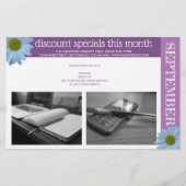 Daisy 1 Paars Lavender Asymmetrical 2 Foto Flyer (Voorkant)