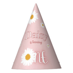 Daisy 1e verjaardag feesthoedjes