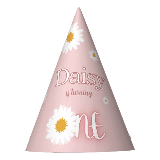 Daisy 1e verjaardag feesthoedjes (Voorkant)