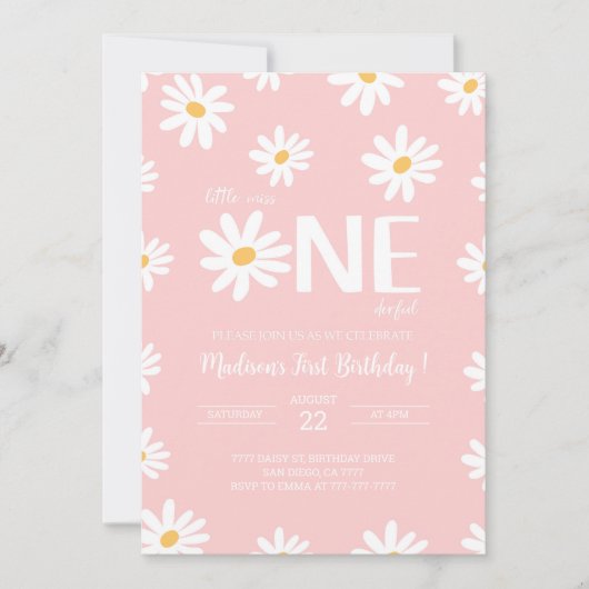 Daisy 1e verjaardag kaart (Voorkant)