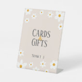 Daisy 1e Verjaardag Kaarten & Geschenken Teken Reclamebord Met Voetstuk (Voorkant)