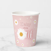Daisy 1e verjaardag papieren bekers (Achterkant)