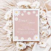 Daisy 1e Verjaardag Tijd Capsule teken, Retro Dais Poster