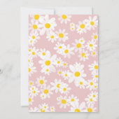 Daisy 1st Baby Girl Birthday Uitnodiging (Achterkant)