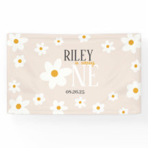 Daisy 1st Birthday Banner