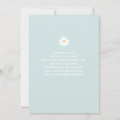 Daisy 1st Birthday Girl Invitation Kaart (Achterkant)