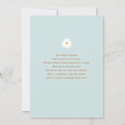 Daisy 1st Birthday Uitnodiging (Achterkant)