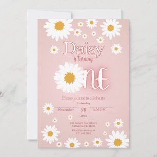 Daisy 1st Birthday Uitnodiging