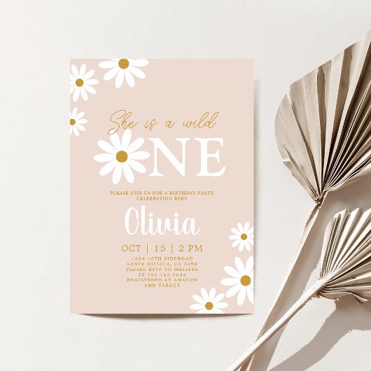 Daisy 1st Birthday Uitnodiging