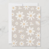 Daisy 1st Birthday Wild One Wildflower Verjaardag Kaart (Achterkant)