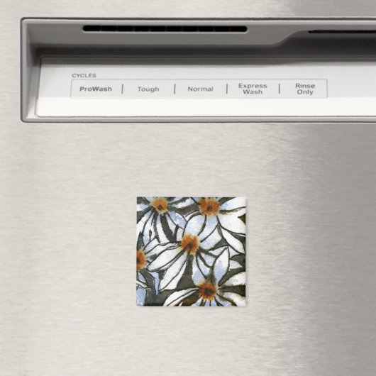 "Daisy #2" Floral Magnet (Insitu (Vaatwasser))