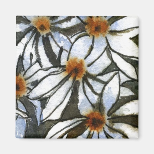 "Daisy #2" Floral Magnet (Voorkant)