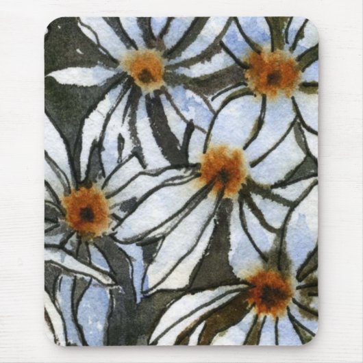 "Daisy #2" Floral Mousepad Muismat (Voorkant)