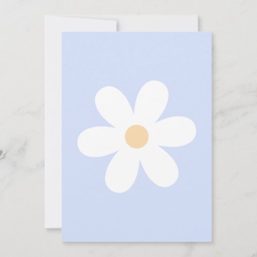 Daisy 3rd Birthday Invitation Flower Kaart (Achterkant)