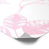Daisy | Aangepaste Roze Teddybeer-kinderkamerontwe Poster (Hoek)